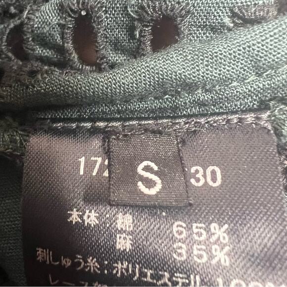 Ne Quittez pas embroidered eyelet peasant top Sz S - Picture 7 of 7